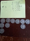 MERCURY DIMES 10 MIXED DATES. Lot 3