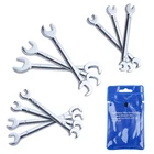 INJOYTEC Thin Open End Wrench Set Metric 10-Piece 4mm-11mm Mini Small, Sliver