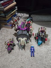 1980's Dino Riders Triceratops, Monoclonius, and Ankylosaurus with Accessories