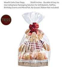 Wowfit 10 Pack 30x40 Clear Large Cellophane Bags