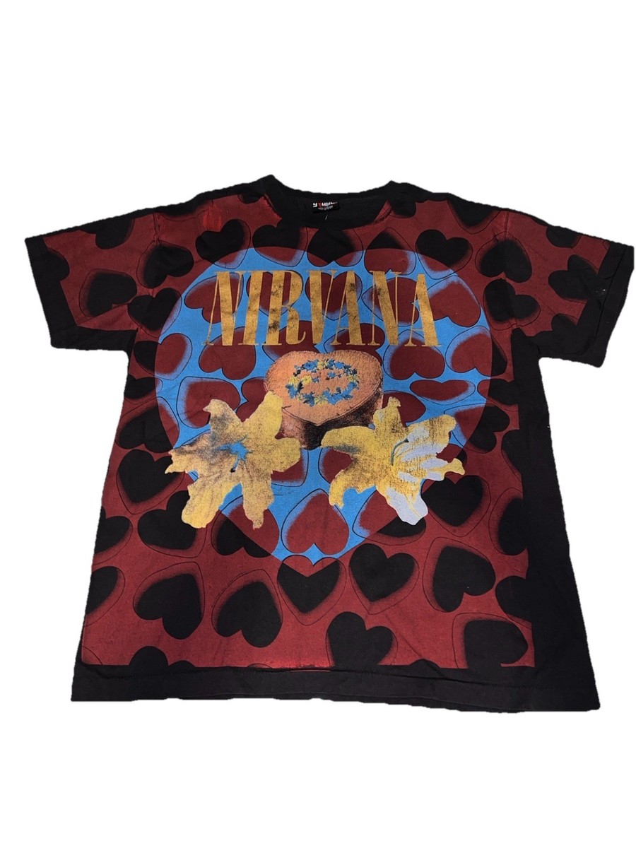 Nirvana Heart Shaped Box T-Shirt Vintage 1993 Giant Tag XL JAPAN