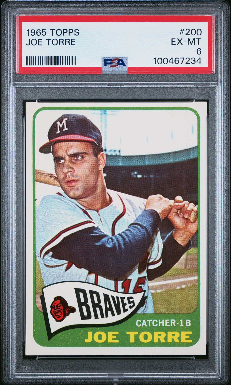 1965 TOPPS #200 JOE TORRE PSA 6