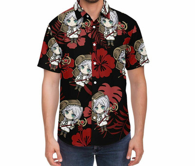 Elf Granny Hawaiian Shirt, Chibi Fantasy Waifu Beach Shirt, Anime Otaku Christ