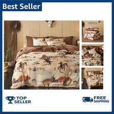 - Western Comforter Set, Rustic Ranch Life with Cowboy Southwestern Vintage Coun