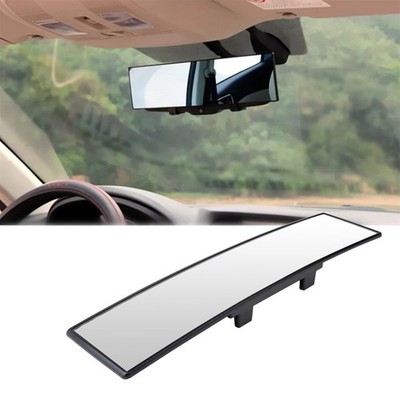 Universal 300MM Convex Clear Interior Clip On View Rear Mirror For Auto Car B