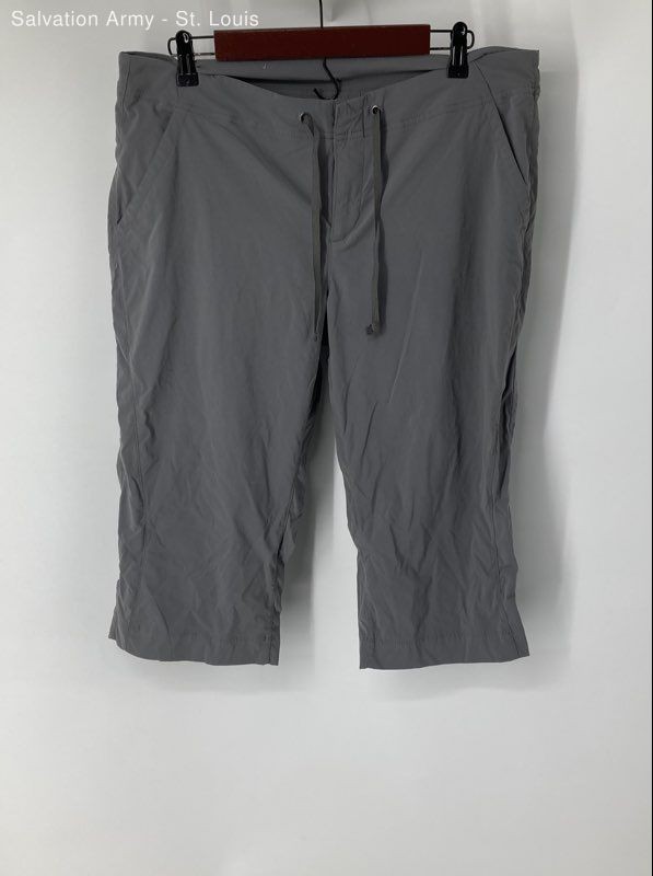 Columbia Womens Gray Drawstring Waist Straight Leg Capri Pants Size 18L