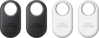 SAMSUNG Galaxy SmartTag2, Bluetooth Tracker, 2023, 4 Pack - 2 Black, 2 White
