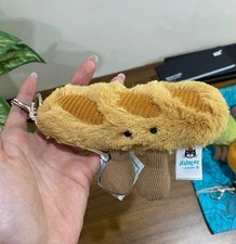 Jellycat Amuseables Baguette Plush Bag Charm Keychain NWT