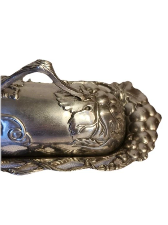 Plato de mantequilla cubierto vintage Arthur Court Grape Vine 2001 Foto 2 de 4