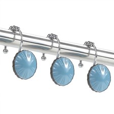 Shower Curtain Hooks Rings Decorative Rust Proof Stainless Steel Glide Roller...