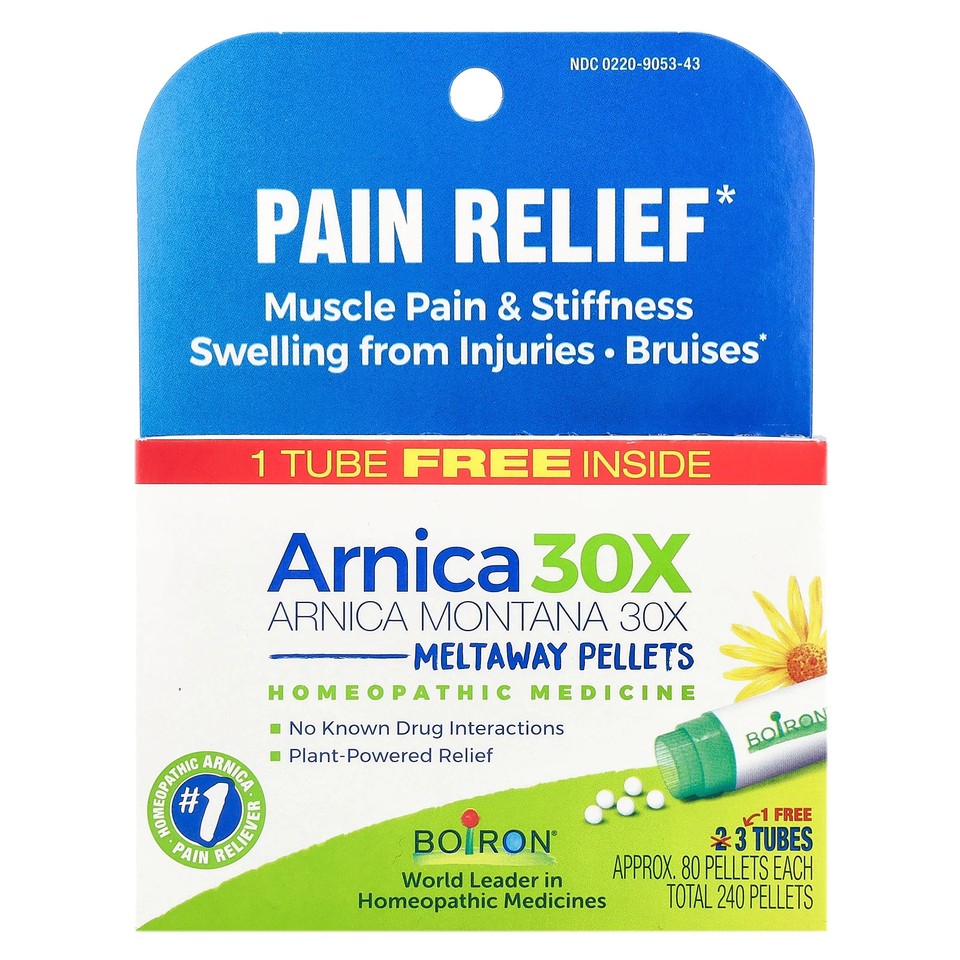 Arnica Montana, 30X, 3 Tubes, Approx. 80 Pellets Each