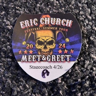 ERIC CHUCH "Meet & Greet" sticker pass STAGECOACH 2024 limited edition RARE OOP