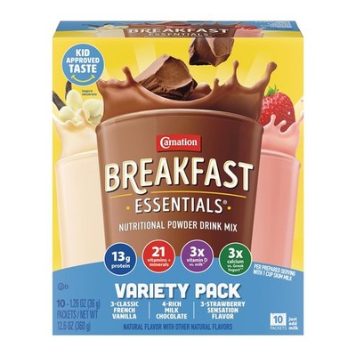Nestle Carnation Breakfast Essentials Complete Nutritional Drink Rich Milk Ch...