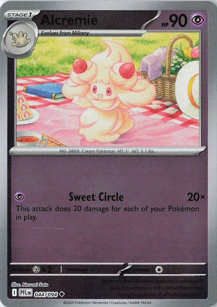 Alcremie Reverse Holo ME02: Phantasmal Flames 044/094 NM