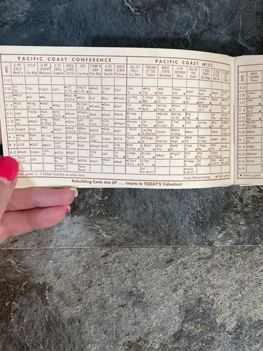 Folleto deportivo 1959 horarios de fútbol para los principales colegios y universidades - Imagen 6 de 8