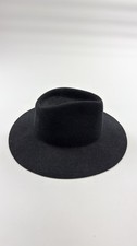 Rag & Bone Hat Wide Brim Fitted Wool Felt Bla...