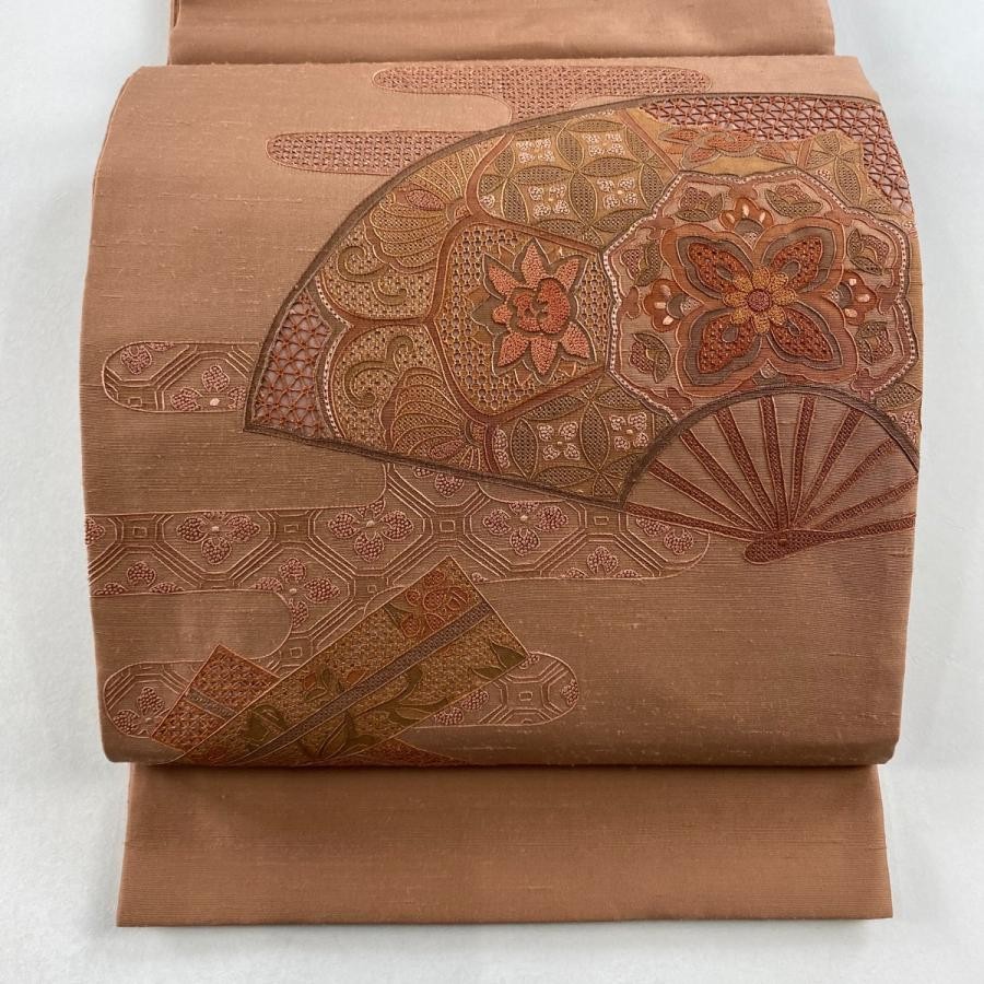 okeiです JAPANESE KIMONO BELT FUKURO OBI AZUKI OTAIKO-GARA PURE SILK
