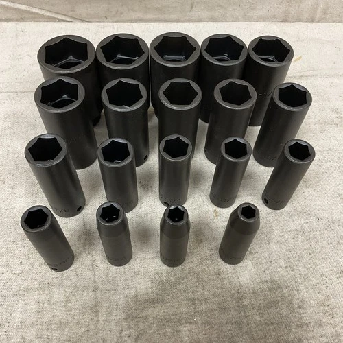 PROTO J74116 Impact Socket Set 1/2" Drive Size 19pcs Black Oxide