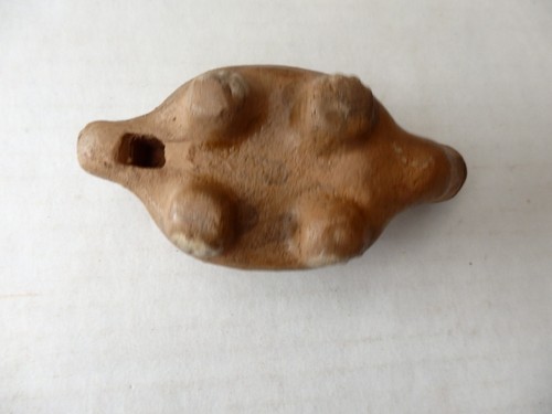 Handmade Clay Turtle Ocarina Flute Primitive Style - Picture 4 of 4