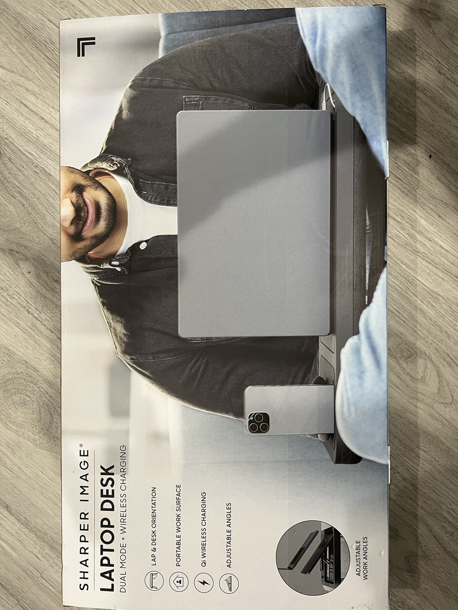 BRAND NEW sharper Image Laptop Desk with wireless phone charger