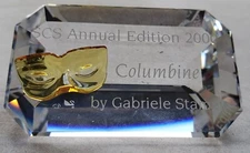 Swarovski SCS 2000 Title Plaque Paperweight COLUMBINE BRAND NEW in Box
