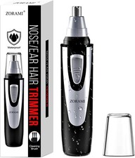 Nose Hair Trimmer Ear Nose Trimmer Dual Edge Blades Facial Hair Clipper, Black