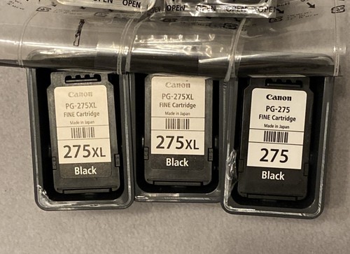 5 Empty VIRGIN CANON lot PG-275XL PG-275 CL-276, INK CARTRIDGES refillable OEM - Photo 2/4