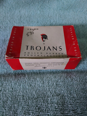 Vintage 1950s/1960s Trojan Prophylactics box and five condoms | eBay