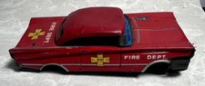 Vintage 1950's Buick tin friction Fire Cheif car FIRE DEPT.