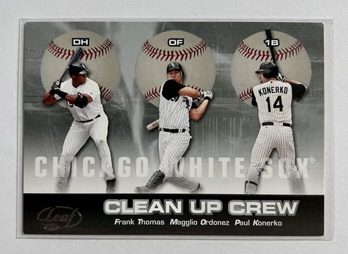 Lotto Frank Thomas 1994 Foglia 5° Anniversario 2005 Clean Up Crew 1992 Studio Wh Sox - Foto 3 di 6