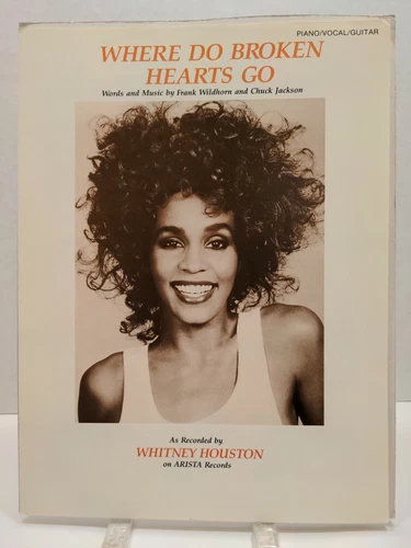 Where Do Broken Hearts Go Sheet Music Whitney Houston Piano Voice Guitar 80s F1F
