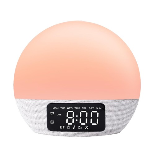 Sunrise Alarm Clock Wake Up Light, Digital Alarm Clocks Bedside - View #10