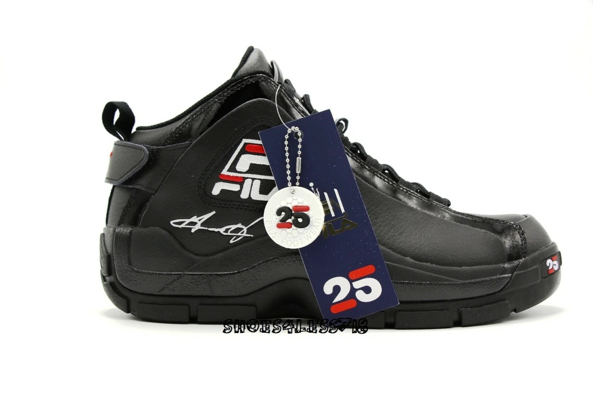 NEW FILA GRANT HILL 2 25th ANNIVERSARY BLACK SIGNATURE LIMITED EDITION SNEAKERS