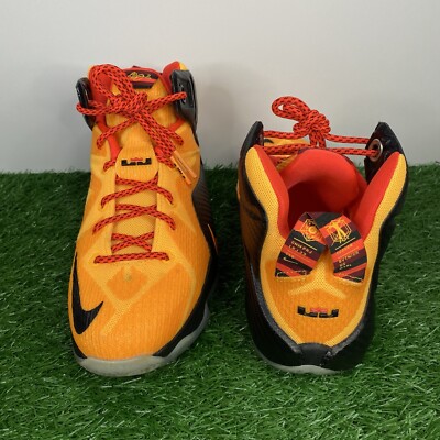 Nike LeBron 12 XII GS Laser Orange Shoes Sneakers 685181-830 Youth