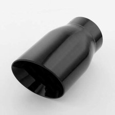 Tri-hybers 3 Inlet Exhaust Tip Black 4 Out Angle Cut Tailpipe Tip 7 Length