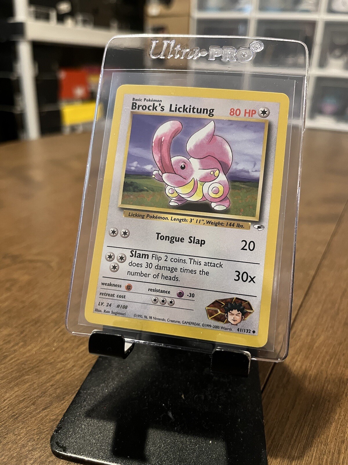 Pokémon 2000 Gym Heroes - Brock’s Lickitung 41/132 - Rare - Near Mint