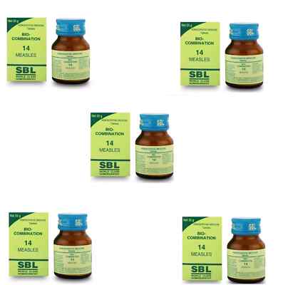 SBL Bio-Combination 14 Tablets (Pack of 5) for Measles Symptoms Relief -2029
