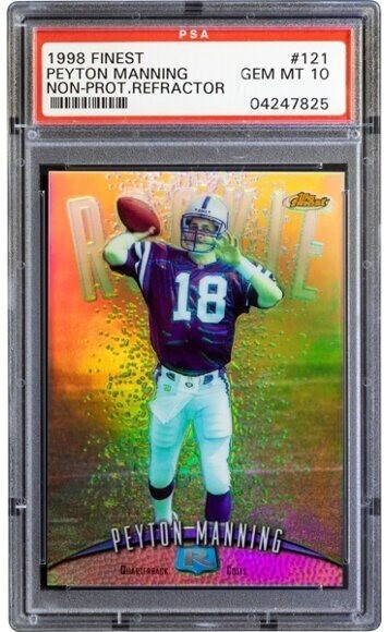 1998 Topps Finest Refractor Peyton Manning #121 Rookie RC PSA 10