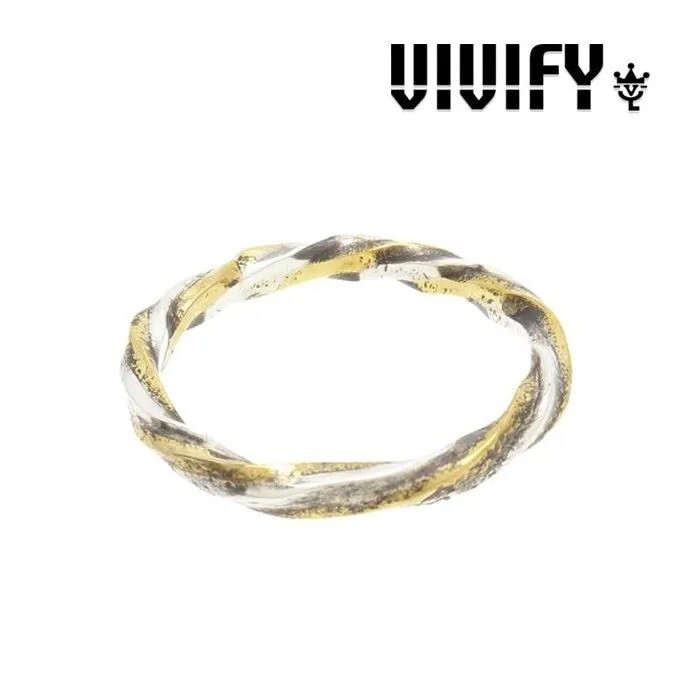 vivify新品19号☆Silver x Brass Spiral Ring Silver x Brass Spiral Ring #23 VIVIFY JAPAN hand made Free