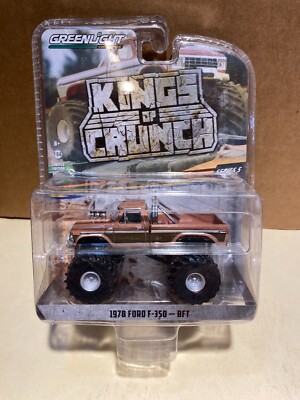 1/64 GREENLIGHT KINGS OF CRUNCH 1978 FORD F-350 BFT BROWN MONSTER TRUCK