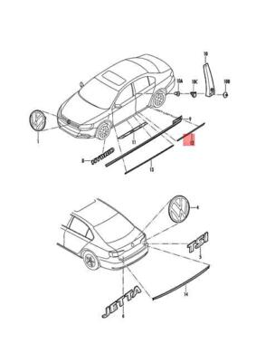 Genuine VW Jetta syncro Protective Strip For Door Left Rear