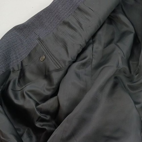 Chaps Gray Wool Blend Blazer Mens Size 46R Two Button Sport Coat Jacket - Picture 6 of 6