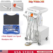 Dental Portable Delivery Unit Cart Air Compressor Syringe Suction/ Handpiece kit