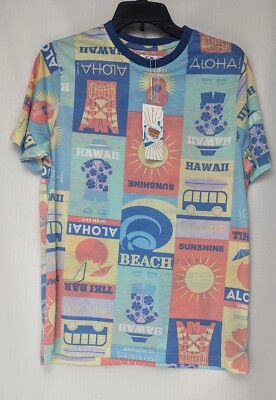 Fresh Prints Of Bel Air Hawaii Aloha Hawaiian T-shirt Mens Small