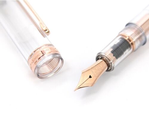 NAGASAWA Fountain Pen Demonstrator CENSKE Pink Gold Platinum #3776 Century CON - Picture 3 of 7