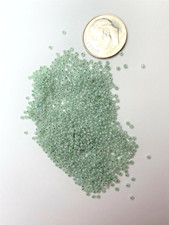 RARE Antique Micro Seed Beads-14/0 Greasy Op Pale Aged Pearlized Mint Green
