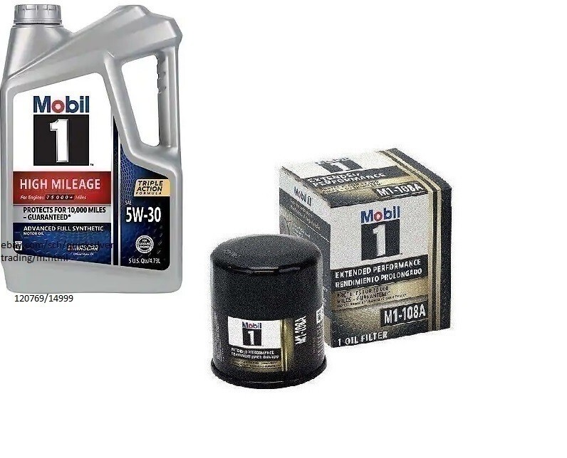 Mobil1 M1-108A Engine Oil Filter & 5 Quarts Mobil1 5W30 Full Syn