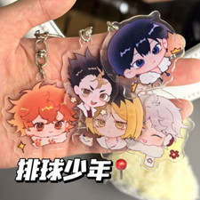 Haikyuu Acrylic Anime Bag Keychain Keyring Q Version Definition Pendant Gift
