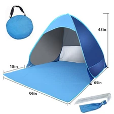 Pop Up Instant Installation Beach Tent Outdoors Sun Shelter Portable Canopy Tent