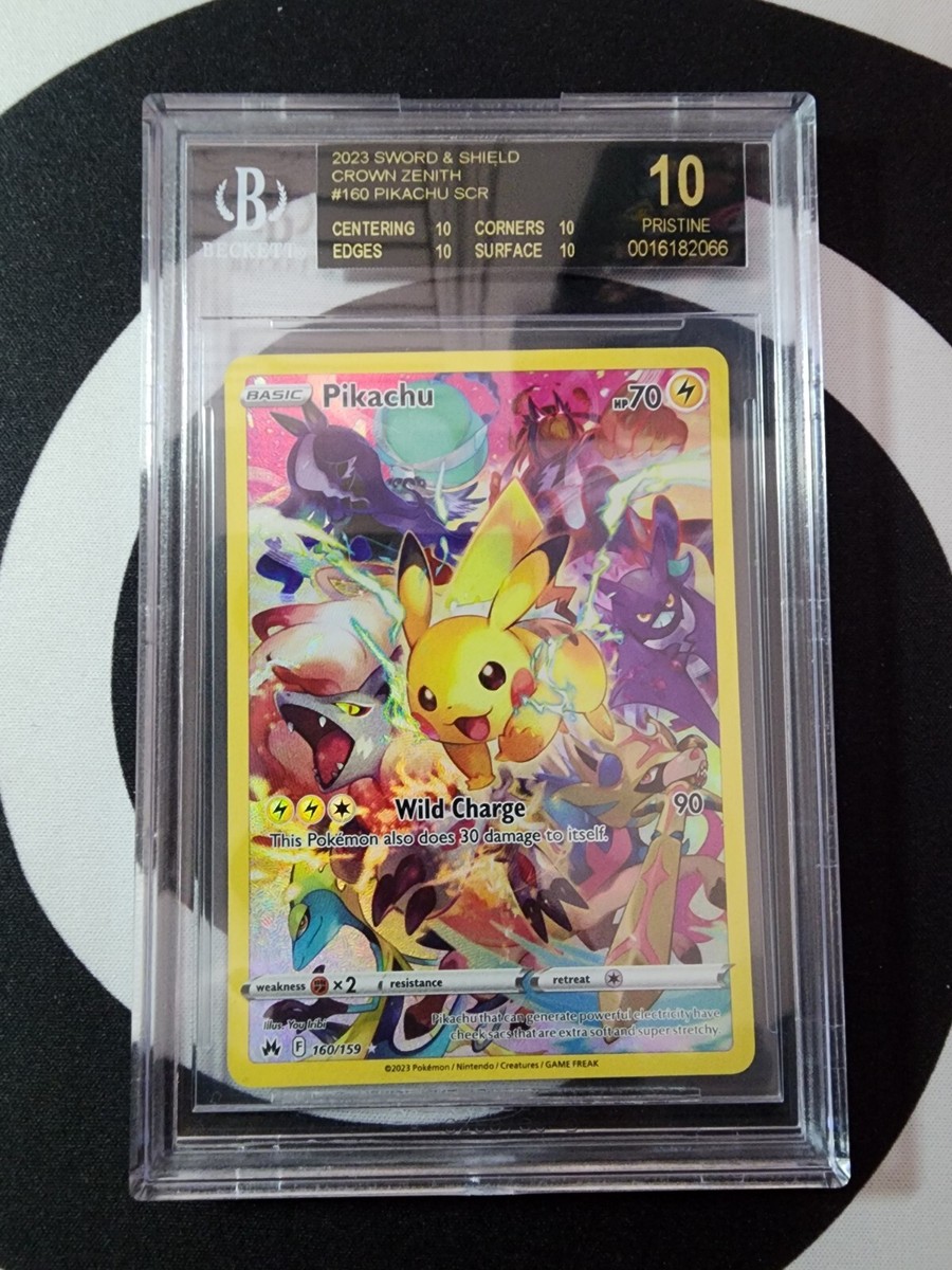 BGS 10 2023 Pokemon PIKACHU Secret Rare #160 Crown Zenith BGS 10 2023 Pokemon PIKACHU Secret Rare #160 Crown Zenith